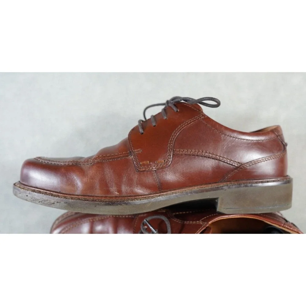 ECCO Men's Brown‎ Leather Oxford Shoes USA 11  EU 45 Lace Up